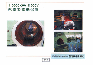 110000KVA 11000V氣電發電機保養